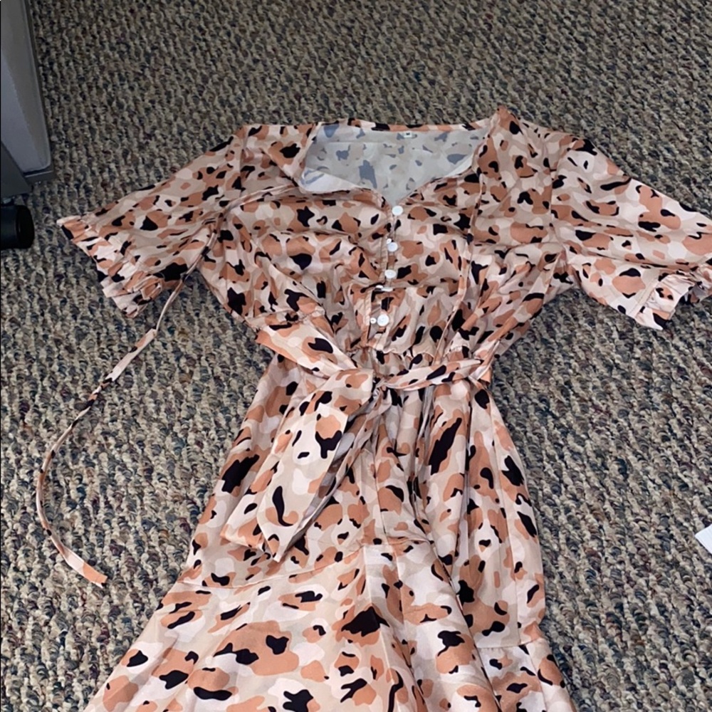 Cheetah print short dress